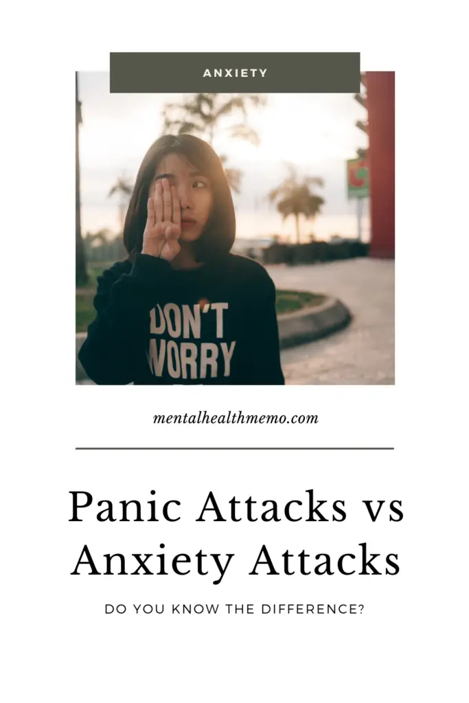 Pin: Panic attacks vs anxiety attacks