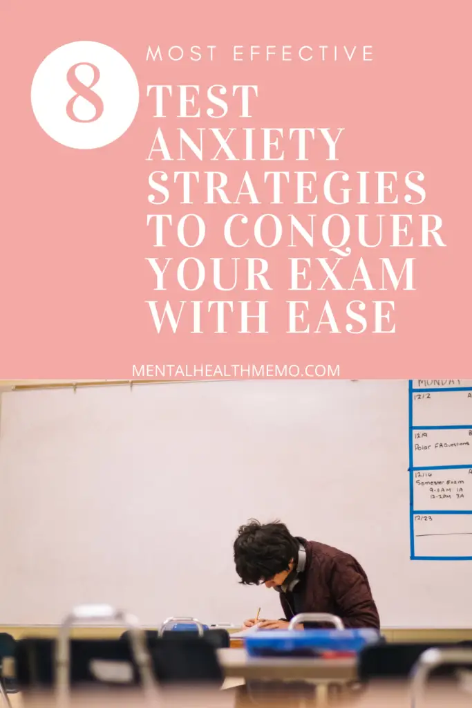 Pin: 8 test anxiety strategies to conquer your exam with ease